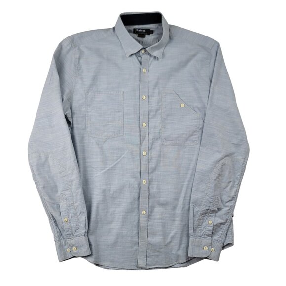 Barbour International Chambray Button Down Logan Shirt Denim Size M - Picture 1 of 8